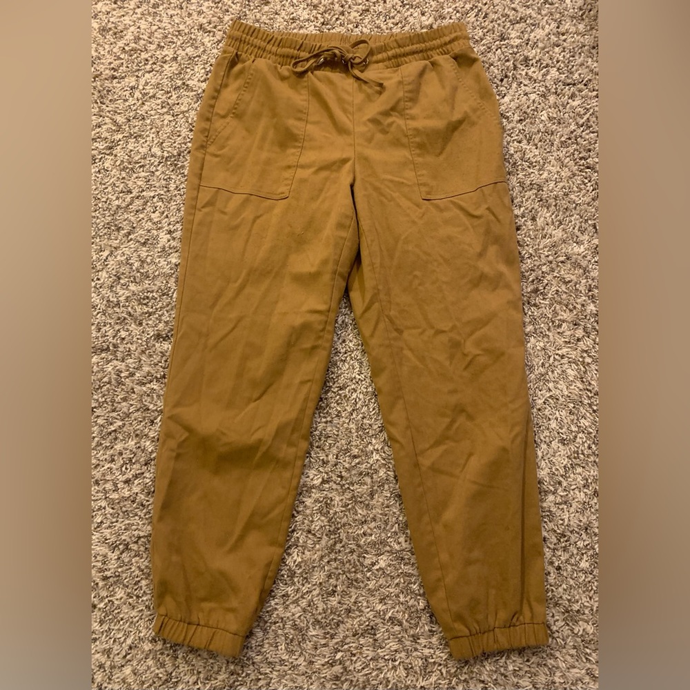 Women’s Joggers Sz M Nine West Mustard/Yellow Color Poly Blend w/Rayon & Spandex